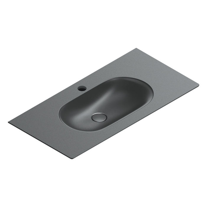 Catalano Sfera Раковина накладная 100х50 см, 1 отверстие под смеситель, цвет: черный матовый 0521011022