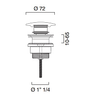 Catalano Донный клапан универсальный с керамической крышкой, цвет: белый глянцевый 9050400001