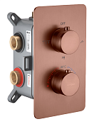 Boheme Cell Смеситель термостатический для душа встр., 3 потреб., вн. часть, цвет: brushed bronze 134-3-BRB