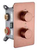 Boheme Cell Смеситель термостатический для душа встр., 3 потреб., вн. часть, цвет: copper brushed 134-3-CB