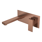 Boheme Qubic Смеситель для раковины встр., длина излива 19,1 см, внутр. часть, цвет: brushed bronze 475-BRB