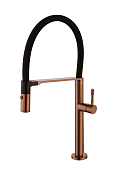 Boheme Uno Смеситель для кухни с гибким изливом без возм. подключения фильтра, цвет: copper brushed 114-CB