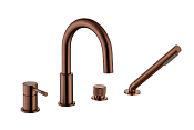 Boheme Uno Смеситель на борт ванны, с ручным душем, внешняя часть, цвет: brushed bronze 460-BRB