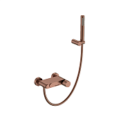 Boheme Stick Diamond Смеситель для душа накладной, ручной душ, шланг 150 см, цвет: brushed bronze 123-BRB