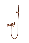 Boheme Uno Смеситель для ванны накладной, ручной душ, шланг 150, излив 12,1 см, цвет: copper brushed 463-CB