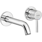 Kludi Bozz Смеситель для раковины встраиваемый, с внутренней частью, длина излива 18 см, цвет: хром 382440576S