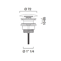 Catalano Донный клапан универсальный с керамической крышкой, цвет: белый глянцевый 9050600001