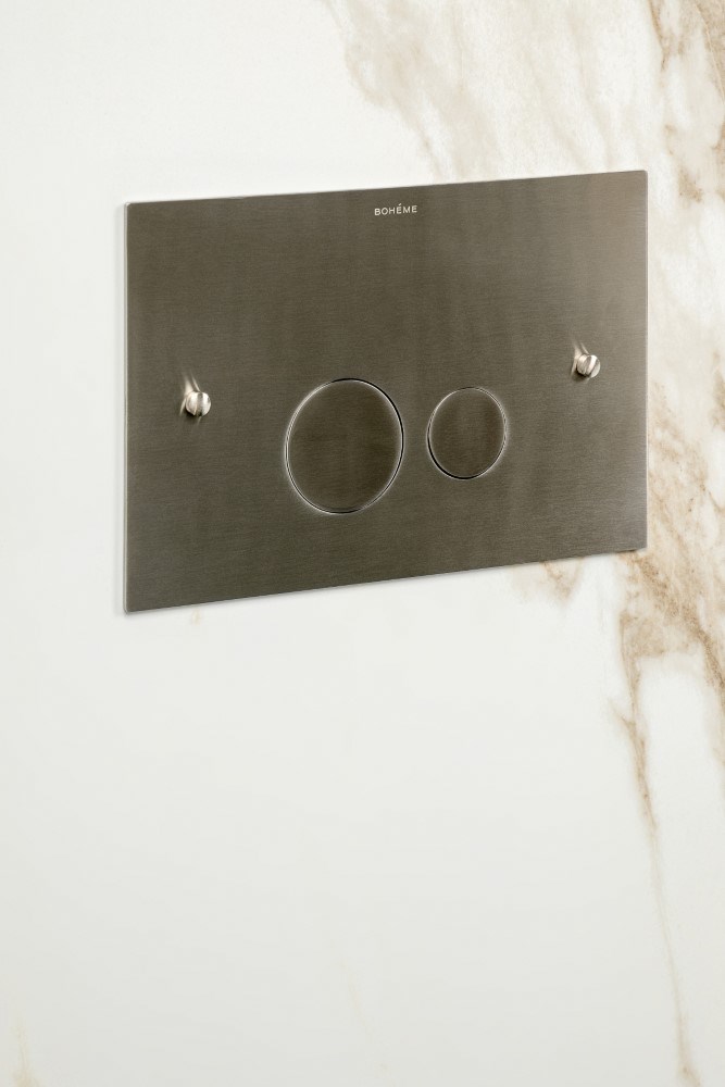 Boheme Кнопка смыва для унитаза, латунная, цвет: gun metall 648-GM