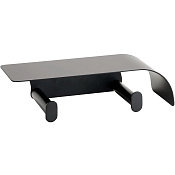 Bemeta Organic Black Держатель туалетной бумаги с полочкой, подвесной, цвет: черный матовый 167112160