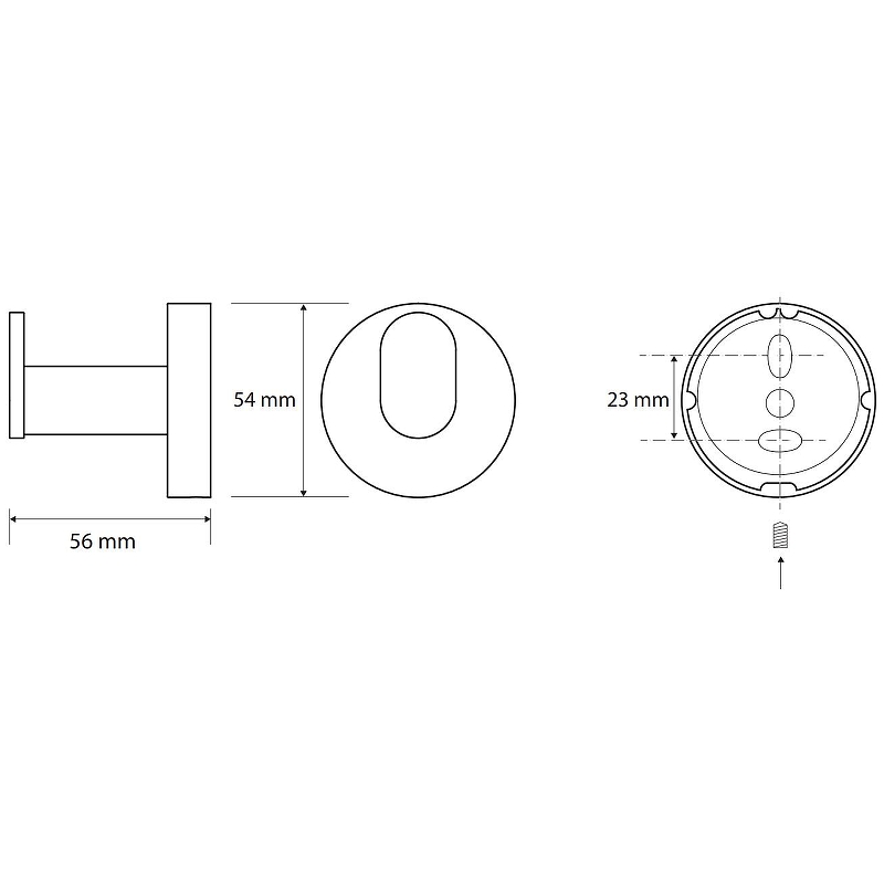 Bemeta Obla Крючок для полотенца, подвесной, цвет: хром 165106062