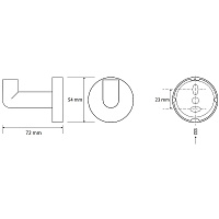 Bemeta Obla Крючок для полотенца, подвесной, цвет: хром 165206022