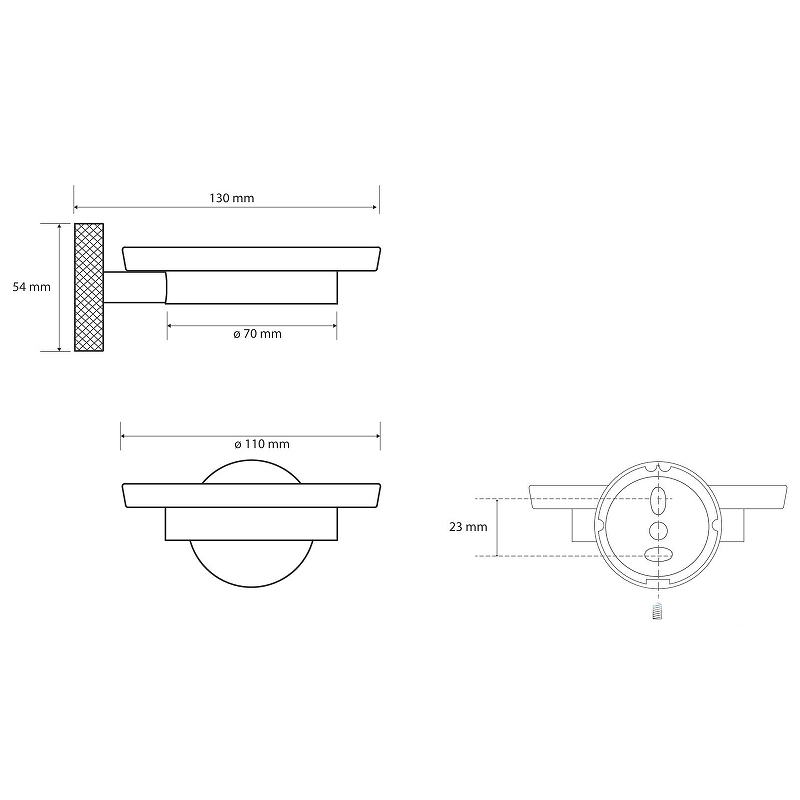 Bemeta Stella Мыльница со стеклянной матовой чашей, подвесная, цвет: хром 166108042