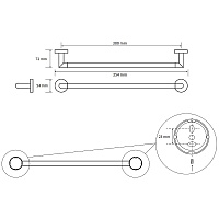 Bemeta Obla Полотенцедержатель 35,4 см, подвесной, цвет: хром 165204012