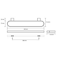 Bemeta Organic Black Полотенцедержатель 50 см, подвесной, цвет: черный матовый 167104400