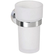 Bemeta Obla Стакан для зубных щеток подвесной, стеклянный матовый, цвет: хром 165110012