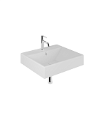 Kludi Resa Раковина подвесная 61x50,5 см, с переливом и донным клапаном, цвет: белый 59WW6153