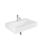 Kludi Resa Раковина подвесная 81x50,5 см, с переливом и донным клапаном, цвет: белый 59WW8143