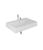 Kludi Resa Раковина подвесная 81x50,5 см, с переливом и донным клапаном, цвет: белый 59WW8153