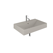 Kludi Resa Раковина подвесная 81x50,5 см, с переливом и донным клапаном, цвет: светло-серый 59WW81O2