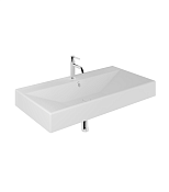 Kludi Resa Раковина подвесная 101x50,5 см, с переливом и донным клапаном, цвет: белый 59WW10153