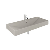 Kludi Resa Раковина подвесная 121x50,5 см, с переливом и донным клапаном, цвет: светло-серый 59WW121O2