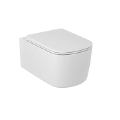 Kludi Resa S Унитаз подвесной безободковый с крышкой-сиденьем Soft Close, смыв торнадо, цвет: белый 27WCSET53