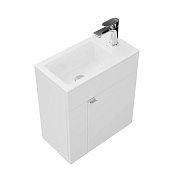 Kerama Marazzi Lato Тумба под раковину 49,6x27x55h см, с двумя дверцами, цвет: белый глянцевый LAT.50.1\WHT