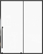 Allen Brau Fantasy Душевая дверь 160 см, стекло 8мм, цвет: черный матовый 3.11010.31