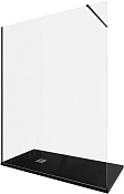 Allen Brau Infinity Душевая перегородка 160 см, стекло 8мм, цвет: черный браш 3.21033.BBA