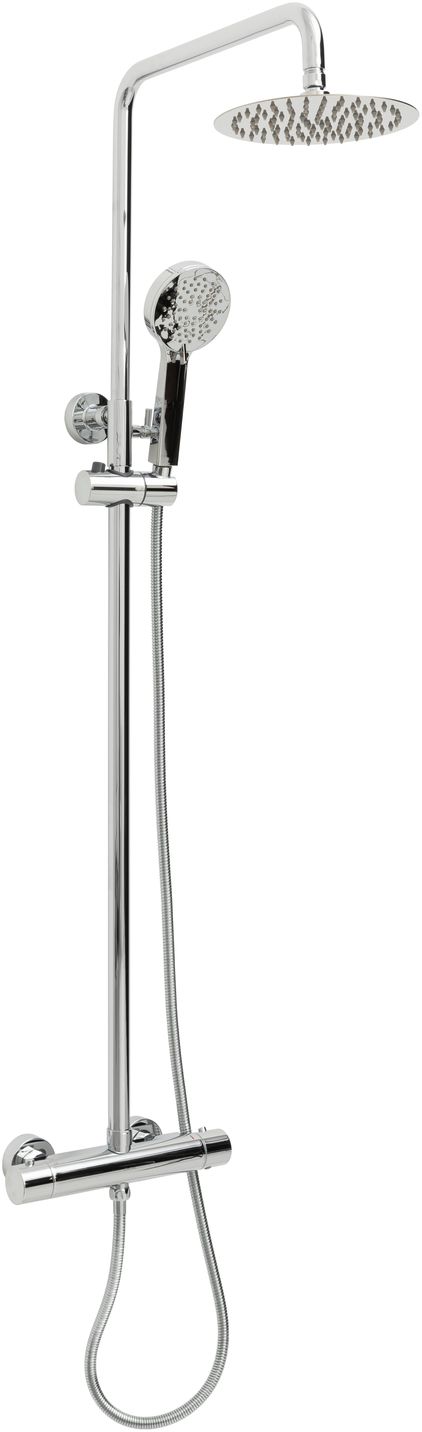 Allen Brau Eclipse Душевая стойка: термостат, ручн. душ, шланг, излив, верхний душ 20 см, цвет: хром 5.E1A11-00