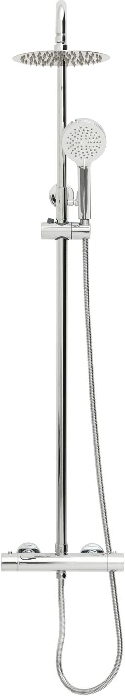 Allen Brau Eclipse Душевая стойка: термостат, ручн. душ, шланг, излив, верхний душ 20 см, цвет: хром 5.E1A11-00