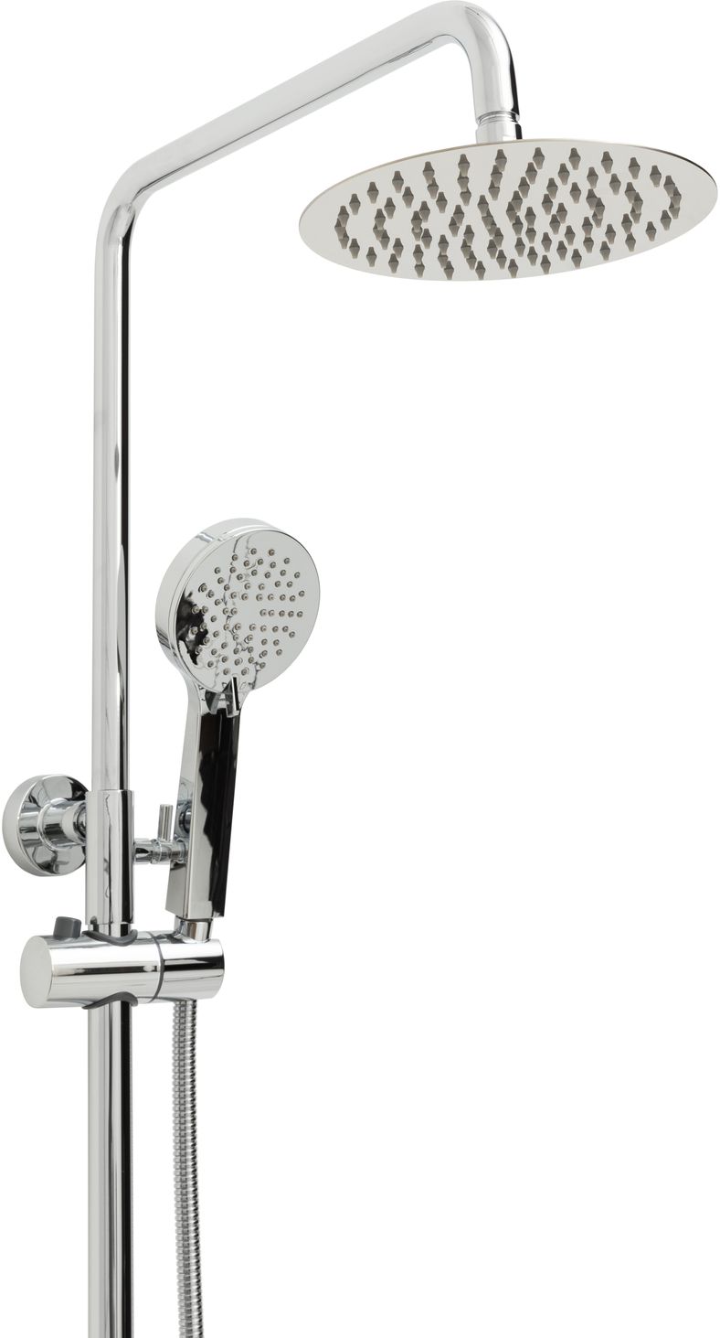 Allen Brau Eclipse Душевая стойка: термостат, ручн. душ, шланг, излив, верхний душ 20 см, цвет: хром 5.E1A11-00