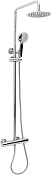 Allen Brau Eclipse Душевая стойка: термостат, ручн. душ, шланг, излив, верхний душ 20 см, цвет: хром 5.E1A11-00