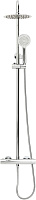Allen Brau Eclipse Душевая стойка: термостат, ручн. душ, шланг, излив, верхний душ 20 см, цвет: хром 5.E1A11-00