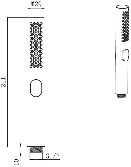 Allen Brau Priority Душевая лейка, 3 режима, цвет: золото брашированное 5.31A20-GB