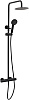 Allen Brau Eclipse Душевая стойка: термостат, ручн. душ, шланг, верхний душ 30 см, цвет: черный мат 5.E1A11-31