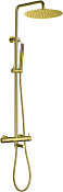 Allen Brau Priority Душевая стойка: ручной душ, шланг, верхний душ 30 см, цвет: золото брашированное 5.31A10-GB