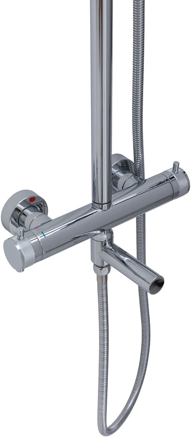 Allen Brau Priority Душевая стойка: термостат, ручной душ, шланг, верхний душ 30 см, цвет: хром 5.31T10-00