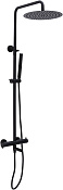Allen Brau Priority Душевая стойка: термостат, ручн. душ, шланг, верхний душ 30 см, цвет: черный мат 5.31T10-31