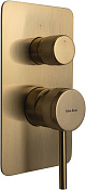 Allen Brau Priority Смеситель для душа, на 2 потребителя, с внутренней частью, цвет: золото браш 5.31011-GB