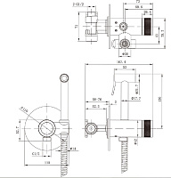 Allen Brau Liberty Гигиенический душ со смесителем и внутренней частью, цвет: графит брашированный 5.33005-MG
