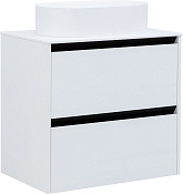 Allen Brau Activity Тумба под раковину, подвесная 70x45,7x65h см, цвет: белый матовый/черный браш 1.34003.WM