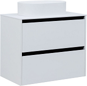 Allen Brau Activity Тумба под раковину, подвесная 80x45,7x65h см, цвет: белый матовый/черный браш 1.34004.WM