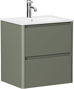 Allen Brau Gravity Тумба под раковину, подвесная 60x63,5x50h см, цвет: олива матовый 1.370008.CGM