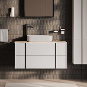 Allen Brau Reality Тумба под раковину, подвесная 120x46,2x50h см, цвет: белый матовый 1.32008.WM