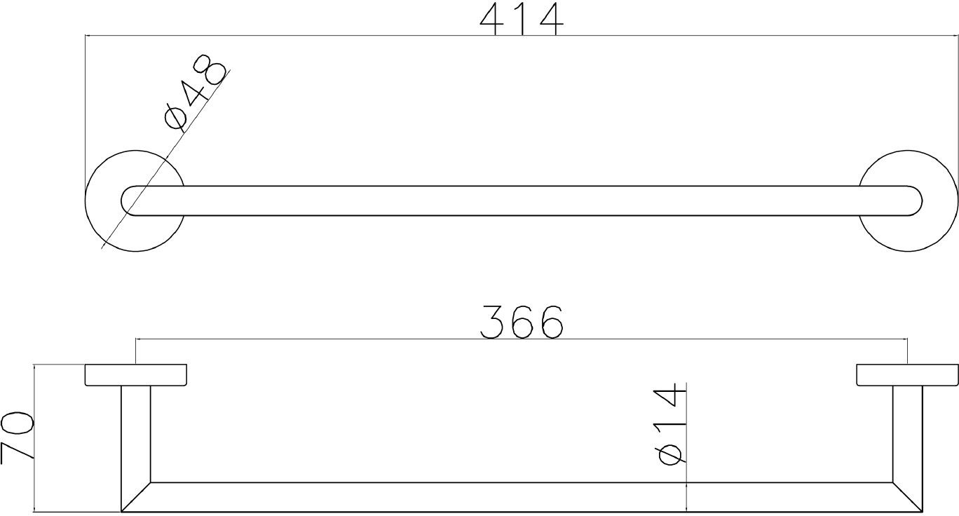 Allen Brau Priority Полотенцедержатель подвесной 41,4 см, цвет: хром 6.21A11-00