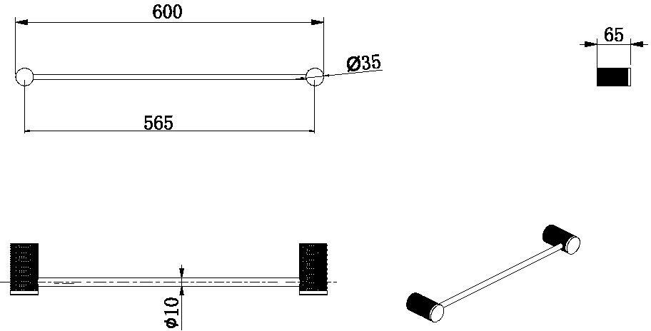 Allen Brau Priority Полотенцедержатель подвесной 60 см, цвет: хром 6.31D11-00