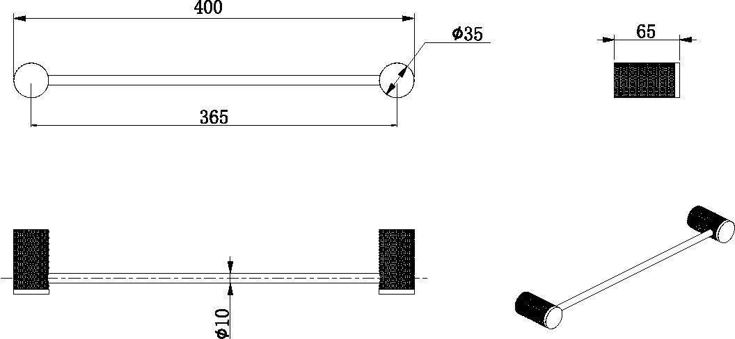 Allen Brau Priority Полотенцедержатель подвесной 40 см, цвет: хром 6.31C11-00