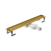 Excellent Stilio Gold Трап линейный 80 см, с решеткой под плитку и сифоном, цвет: золото глянцевое INEX.1515.800.P.GL