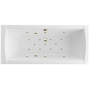 Excellent Aquaria Lux Ванна гидромассажная Relax 180x80 см, акрил, цвет: белый глянец, фурн. бронза WAEX.AQU18.RELAX.BR